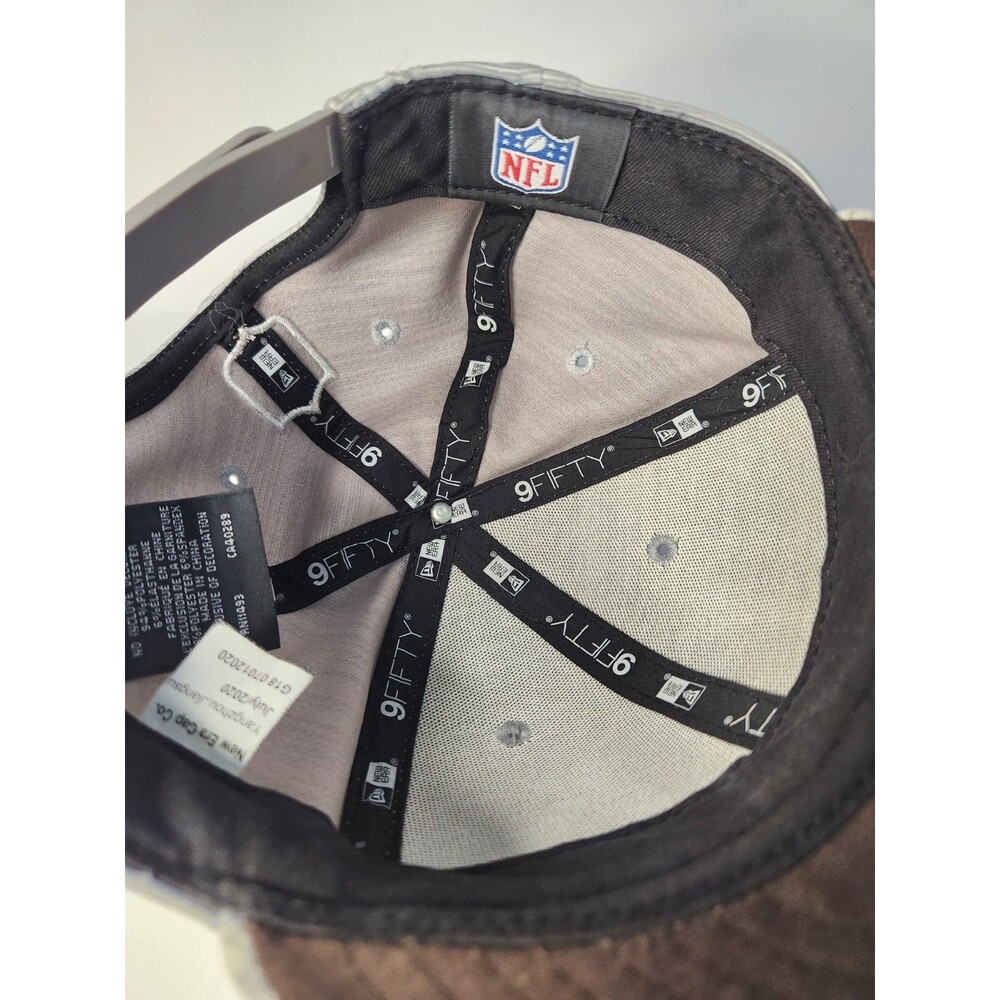 New Era 9FIFTY Cleveland Browns Hat Youth Snapback 2020 NFL Sideline Grey Brown - Picture 7 of 7